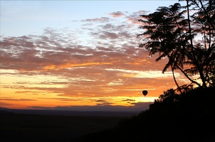 Vol de montgolfière à l'aube.Masai Mara .Kénya